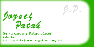 jozsef patak business card