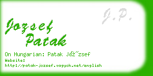 jozsef patak business card